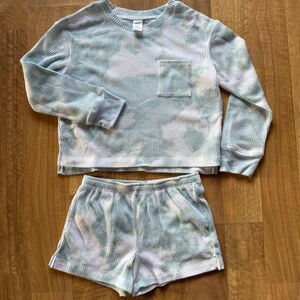Nordstrom KIDS girls waffle print lounge pajama set